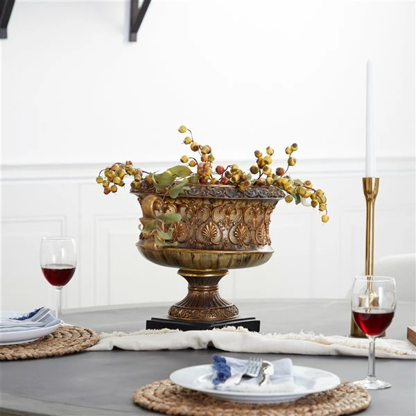 Buy โญ GRAYSON LANE 13 In. x 15 In. Traditional Decorative Bowl Gold Resin ๐ฅ 2 Buy โญ GRAYSON LANE 13 In. x 15 In. Traditional Decorative Bowl Gold Resin ๐ฅ - Image 2