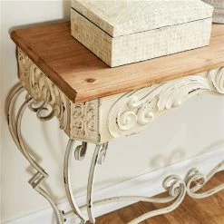 Cheap 🎁 Grayson Lane 32 In. x 42 In. Farmhouse Console Table White M 🧨 -GRAYSON LANE Sales 2022 330857669 AlternateImage3 l