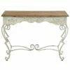 Cheap 🎁 Grayson Lane 32 In. x 42 In. Farmhouse Console Table White M 🧨