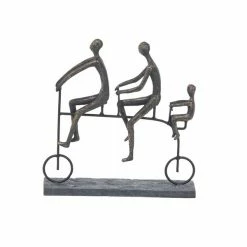 Deals 🎁 GRAYSON LANE 13 In. x 13 In. Modern Sculpture Brass Polystone Bicyclist 🥰