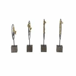 New ✨ GRAYSON LANE Set of 4 21, 21, 20, 17 In. Gold Modern People Sculpture Res 😀 -GRAYSON LANE Sales 2022 330857684 AlternateImage3 l