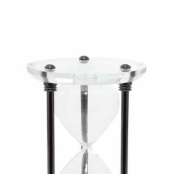 New 👏 GRAYSON LANE 9 In. x 6 In. x 6 In. Glam Timer Black Glass 👏 -GRAYSON LANE Sales 2022 330857691 AlternateImage3 l