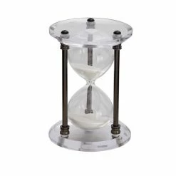 New 👏 GRAYSON LANE 9 In. x 6 In. x 6 In. Glam Timer Black Glass 👏