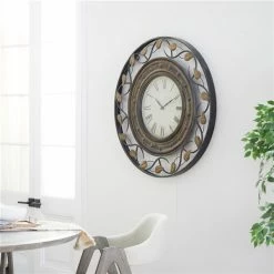 Best deal ✨ GRAYSON LANE 36 In. x 36 In. Rustic Wall Clock Brown Metal 🤩 -GRAYSON LANE Sales 2022 330857705 AlternateImage2 l