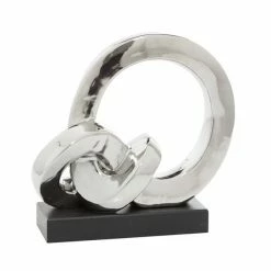 Flash Sale ✨ GRAYSON LANE 12 In. x 12 In. Contemporary Abstract Sculpture Silver Porce 👏