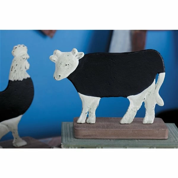 Outlet ๐งจ GRAYSON LANE 6 In. x 9 In. Farmhouse Sculpture Black Metal Cow ๐ 2 Outlet ๐งจ GRAYSON LANE 6 In. x 9 In. Farmhouse Sculpture Black Metal Cow ๐ - Image 2