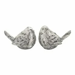 Wholesale 🔥 GRAYSON LANE Set of 2 8 In. x 6 In. Silver Bird Farmhouse Sculpture Polys 🤩