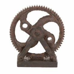 Hot Sale 🤩 GRAYSON LANE 9 In. x 8 In. Industrial Sculpture Brown Polystone Abstract ❤️