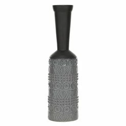 Best reviews of 🥰 GRAYSON LANE 20 In. x 5 In. Eclectic Vase Grey Stoneware 🎁