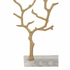 Budget 🔔 GRAYSON LANE 13 In. x 9 In. Modern Jewelry Stand Gold Marble and Aluminum ✨ -GRAYSON LANE Sales 2022 330857720 AlternateImage2 l