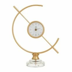 Cheapest 🥰 GRAYSON LANE 16 In. x 13 In. Modern Clock Gold Iron 🎉