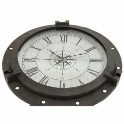 Best Sale 😍 GRAYSON LANE 24 In. x 19 In. Industrial Clock Black Metal ✔️ -GRAYSON LANE Sales 2022 330857724 AlternateImage3 l