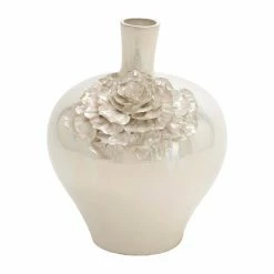 Flash Sale 😍 GRAYSON LANE 17 In. x 13 In. Farmhouse Vase Cream Ceramic 🧨