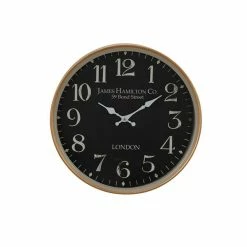 Best deal 🤩 GRAYSON LANE 16 In. x 16 In. Traditional Wall Clock Black Metal 🤩
