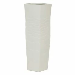 Best Pirce 🎁 GRAYSON LANE 16 In. x 6 In. Contemporary Vase White Ceramic ✨