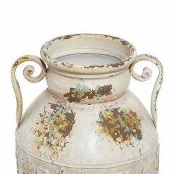 Deals ⌛ GRAYSON LANE 15 In. x 12 In. Vintage Vase White Metal ⌛ -GRAYSON LANE Sales 2022 330857741 AlternateImage3 l