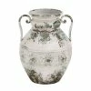 Deals ⌛ GRAYSON LANE 15 In. x 12 In. Vintage Vase White Metal ⌛