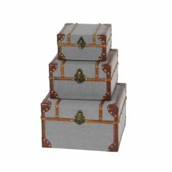 Buy ⭐ GRAYSON LANE Set of 3 8 In., 10 In., 12 In. Grey Traditional Box Wood 🛒 -GRAYSON LANE Sales 2022 330857748 AlternateImage4 l