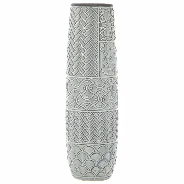 Deals 👍 GRAYSON LANE 22 In. x 7 In. Eclectic Vase Grey Stoneware 🌟 1 Deals 👍 GRAYSON LANE 22 In. x 7 In. Eclectic Vase Grey Stoneware 🌟