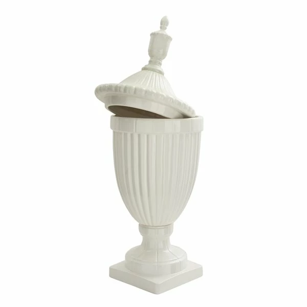 Wholesale 👍 GRAYSON LANE 32 In. x 12 In. Country Decorative Urn White Dolomite 🔔 5 Wholesale 👍 GRAYSON LANE 32 In. x 12 In. Country Decorative Urn White Dolomite 🔔 - Image 5