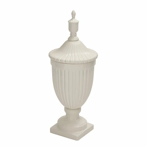 Wholesale 👍 GRAYSON LANE 32 In. x 12 In. Country Decorative Urn White Dolomite 🔔 1 Wholesale 👍 GRAYSON LANE 32 In. x 12 In. Country Decorative Urn White Dolomite 🔔