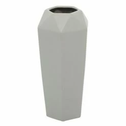 New 🧨 GRAYSON LANE 14 In. x 6 In. Contemporary Vase Grey Stoneware 🛒 -GRAYSON LANE Sales 2022 330857770 AlternateImage4 l