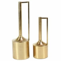 Wholesale ๐ GRAYSON LANE Set of 2 16 In., 22 In. Glam Vase Gold Metal ๐
