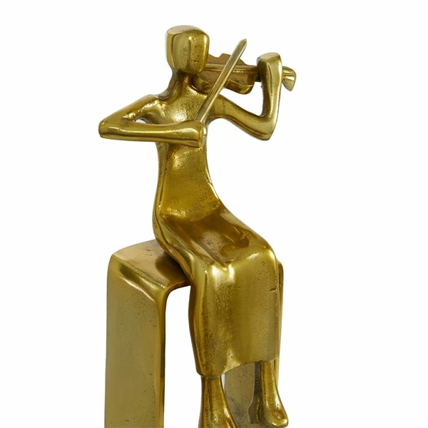 Deals ✨ GRAYSON LANE Set of 2 12.5 In., 14.5 In. Gold Modern Musician Sculpture A 💯 3 Deals ✨ GRAYSON LANE Set of 2 12.5 In., 14.5 In. Gold Modern Musician Sculpture A 💯 - Image 3