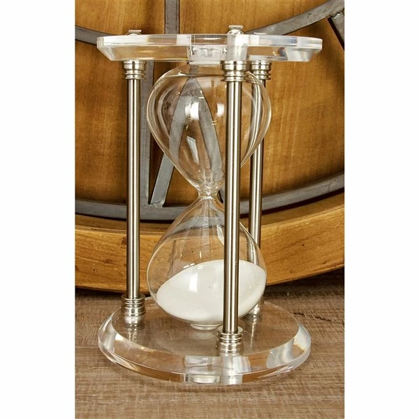 Best Sale 🤩 GRAYSON LANE 9 In. x 6 In. x 6 In. Glam Timer Silver Metal ⭐ 2 Best Sale 🤩 GRAYSON LANE 9 In. x 6 In. x 6 In. Glam Timer Silver Metal ⭐ - Image 2