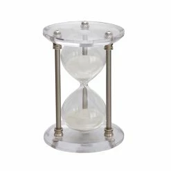 Best Sale 🤩 GRAYSON LANE 9 In. x 6 In. x 6 In. Glam Timer Silver Metal ⭐