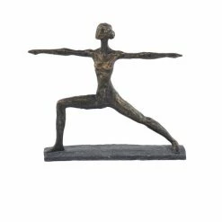 Budget ✨ GRAYSON LANE 12 In. x 14 In. Modern Sculpture Brass Polystone Yoga 😉