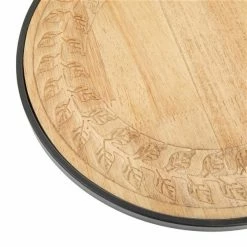 Brand new 🔥 GRAYSON LANE Set of 2 2 In. x 12 In. Modern Lazy Susan Trays Brown Rubber ❤️ -GRAYSON LANE Sales 2022 330857800 AlternateImage2 l