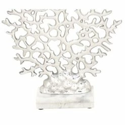 Outlet 😉 GRAYSON LANE 15 In. x 12 In. Coastal Sculpture Silver Marble Coral ⌛ -GRAYSON LANE Sales 2022 330857802 AlternateImage3 l