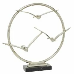 Best Pirce ❤️ GRAYSON LANE 18 In. x 19 In. Modern Sculpture Silver Aluminum Bird ✔️