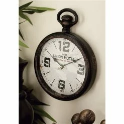 Cheapest 👍 GRAYSON LANE Set of 2 8 In. x 11 In. Vintage Wall Clock Brown Metal 😀 -GRAYSON LANE Sales 2022 330857811 AlternateImage2 l