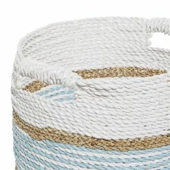 Outlet 🎁 GRAYSON LANE Set of 3 16 In., 14 In., 13 In. Coastal Storage Basket White ✔️ -GRAYSON LANE Sales 2022 330857817 AlternateImage4 l
