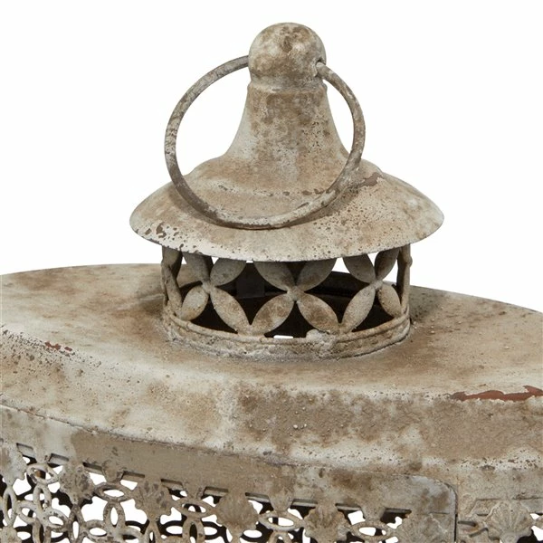 Budget ๐ GRAYSON LANE Set of 2 12 In., 9 In. Rustic Lantern Beige Metal ๐ 3 Budget ๐ GRAYSON LANE Set of 2 12 In., 9 In. Rustic Lantern Beige Metal ๐ - Image 3