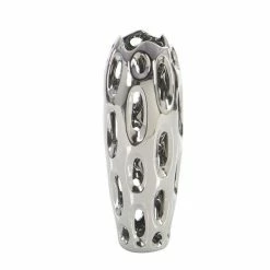 Cheap 🤩 GRAYSON LANE 16 In. x 6 In. Contemporary Vase Silver Ceramic 😉 -GRAYSON LANE Sales 2022 330857823 AlternateImage4 l