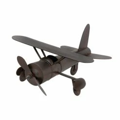 Best reviews of 🛒 GRAYSON LANE 9 In. x 18 In. Vintage Sculpture Brown Metal Airplane 🥰