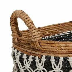 Buy 🎁 GRAYSON LANE Set of 3 23 In., 22 In., 18 In. Bohemian Storage Basket Blac 🎉 -GRAYSON LANE Sales 2022 330857842 AlternateImage4 l