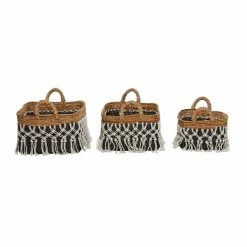 Buy 🎁 GRAYSON LANE Set of 3 23 In., 22 In., 18 In. Bohemian Storage Basket Blac 🎉 -GRAYSON LANE Sales 2022 330857842 AlternateImage5 l
