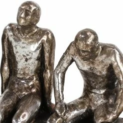 Best deal 🎁 GRAYSON LANE 7 In. x 13 In. Modern Sculpture Silver Polystone Family 🧨 -GRAYSON LANE Sales 2022 330857848 AlternateImage2 l