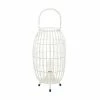 Best Sale 👏 GRAYSON LANE 16 In. x 9 In. Modern Candle Holder Lantern White Iron 🥰