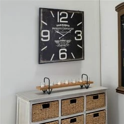 Best reviews of 🎁 GRAYSON LANE 23 In. x 23 In. Vintage Wall Clock Black Wood 🔥 -GRAYSON LANE Sales 2022 330857852 AlternateImage2 l