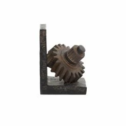 Hot Sale ⭐ GRAYSON LANE Set of 2 7 In. x 5 In. Brown Industrial Gear Bookends Polyst 👏 -GRAYSON LANE Sales 2022 330857854 AlternateImage2 l