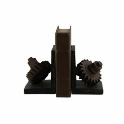 Hot Sale ⭐ GRAYSON LANE Set of 2 7 In. x 5 In. Brown Industrial Gear Bookends Polyst 👏 -GRAYSON LANE Sales 2022 330857854 AlternateImage4 l