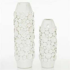 Hot Sale 🎁 GRAYSON LANE Set of 2 23 In., 17 In. Modern Vase White Stoneware 🔥 -GRAYSON LANE Sales 2022 330857858 AlternateImage4 l