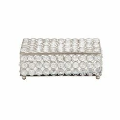 Best reviews of ✨ GRAYSON LANE 3 In. x 8 In. Glam Jewelry Box Silver Crystal ✨