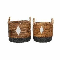 Budget 🧨 GRAYSON LANE Set of 2 17 In., 16 In. Natural Storage Basket Brown Banana 🔥 -GRAYSON LANE Sales 2022 330857873 AlternateImage5 l