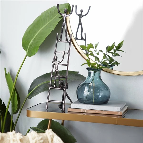 Best Sale 🎁 GRAYSON LANE 24 In. x 5 In. Contemporary Sculpture Grey Aluminum Ladder ⭐ 2 Best Sale 🎁 GRAYSON LANE 24 In. x 5 In. Contemporary Sculpture Grey Aluminum Ladder ⭐ - Image 2